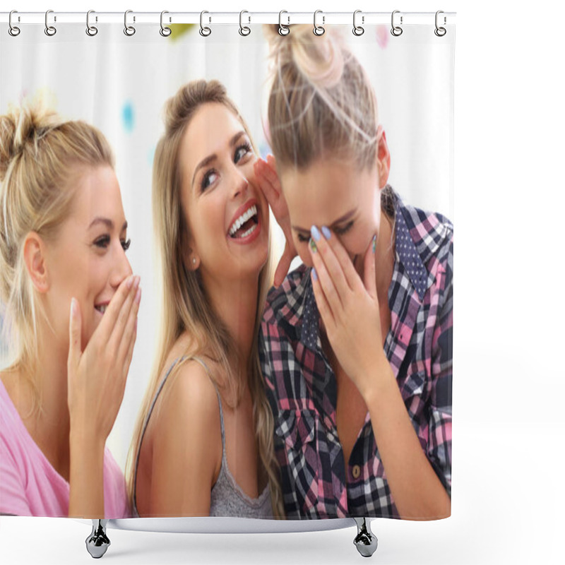 Personality  Young Women Chilling At Home Shower Curtains