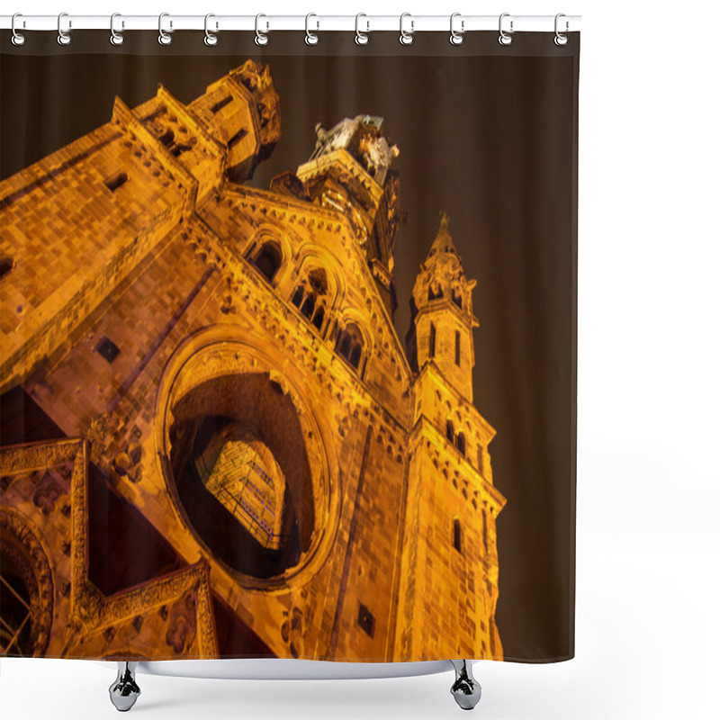 Personality  Memorial Kaiser Wilhelm Church At Night Shower Curtains