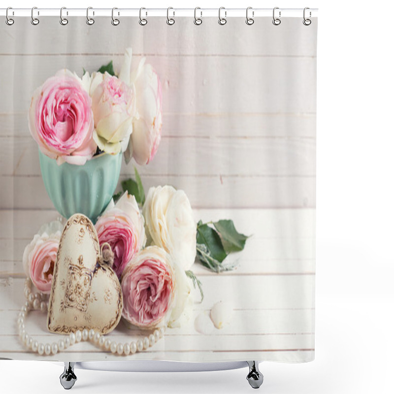 Personality  Pink Roses Flowers Shower Curtains