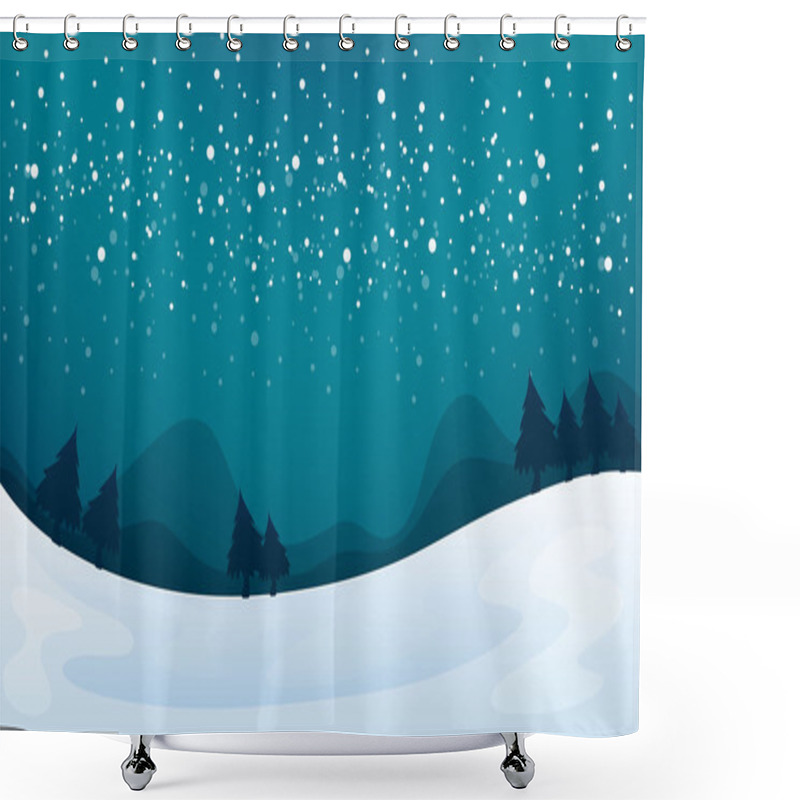 Personality  Snowfall Shower Curtains