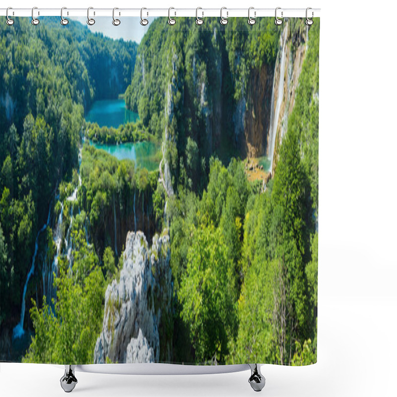 Personality  Plitvice Lakes National Park (Croatia) Panorama. Shower Curtains