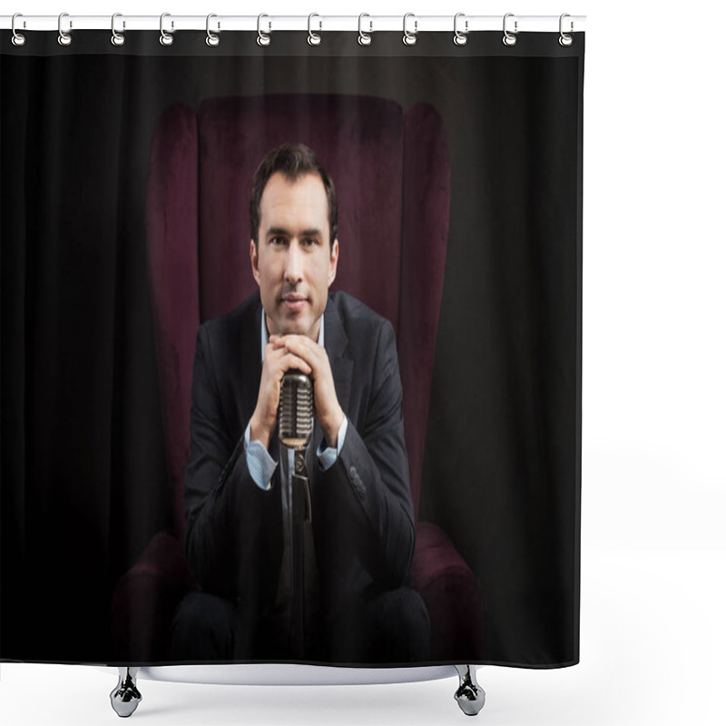 Personality  The Radio Presenter Shower Curtains