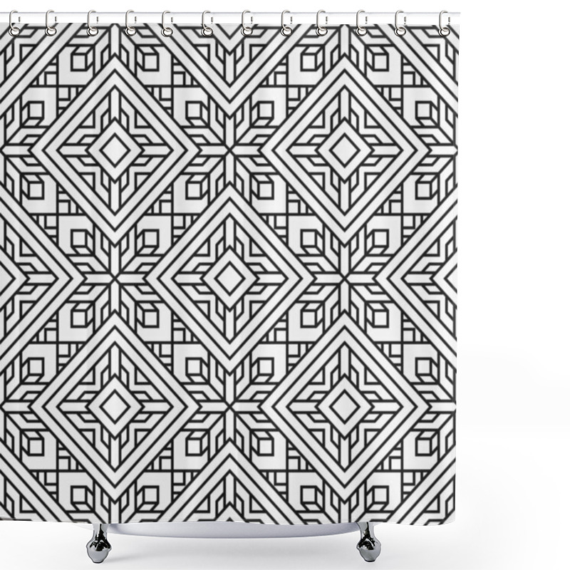 Personality  Seamless Geometrical Abstract Background. A Simple Modern Fashionable Pattern For Design Of The Card, The Poster, A Flyer, A Cover. Vector Illustration. Shower Curtains