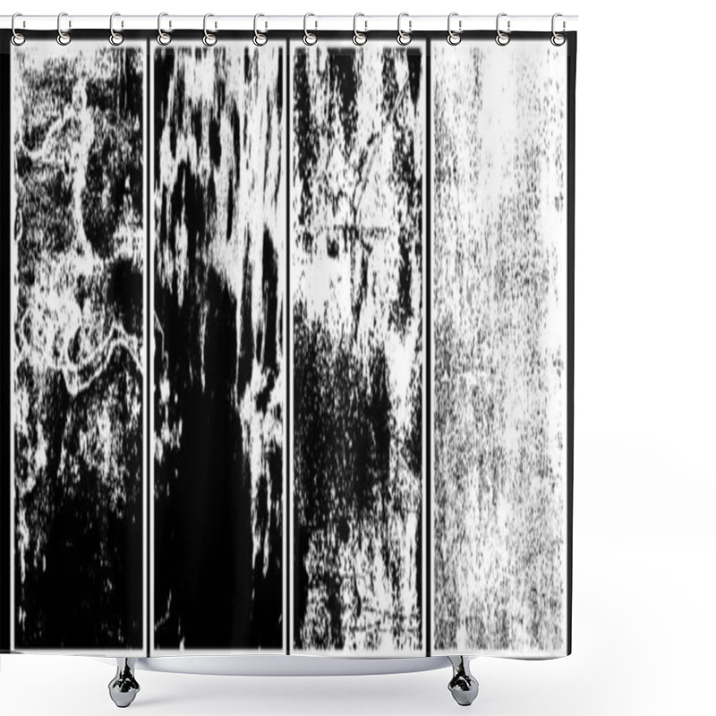 Personality  Rusty Metal Surface Grudge Textures Set 2 Shower Curtains