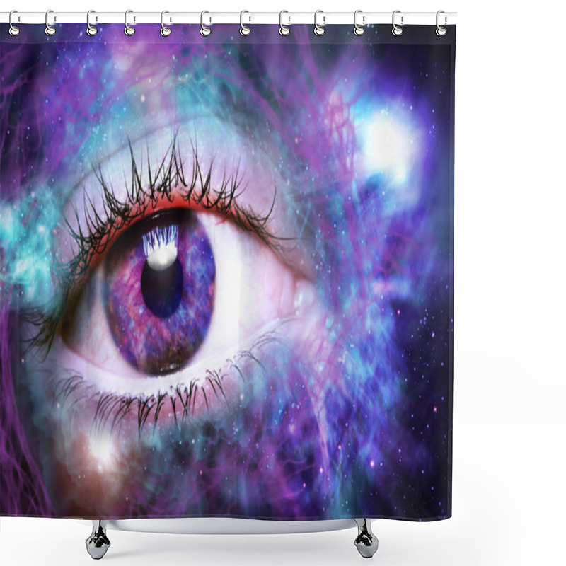 Personality  Eyeball Universe Background Shower Curtains