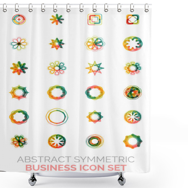 Personality  Abstract Symmetric Business Icons Shower Curtains