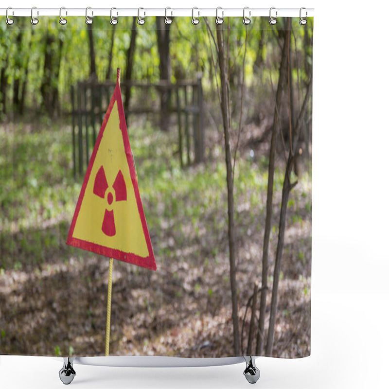 Personality  Radiation Sign In Chernobyl  Shower Curtains