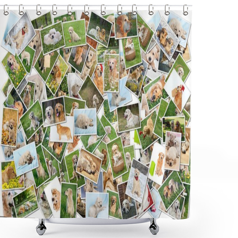 Personality  Dog Collage - 101 Pieces Shower Curtains