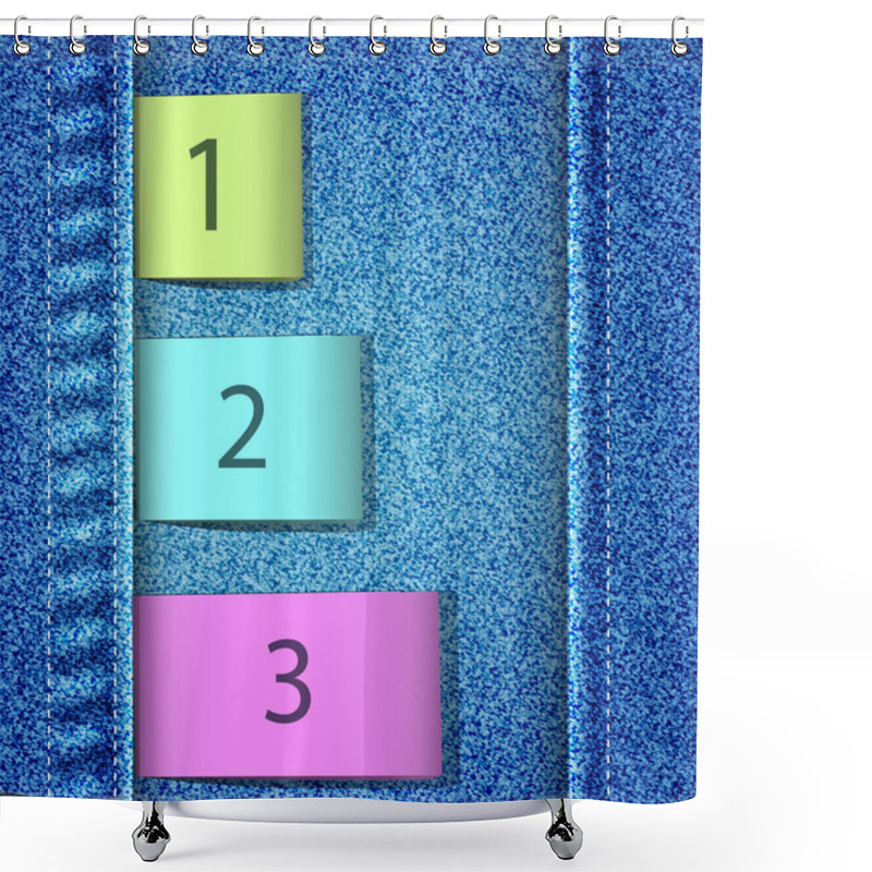 Personality  Set Of Vector Bookmarks Shower Curtains