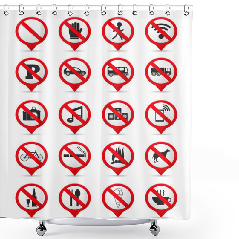 Personality  Prohibition Signs Shower Curtains