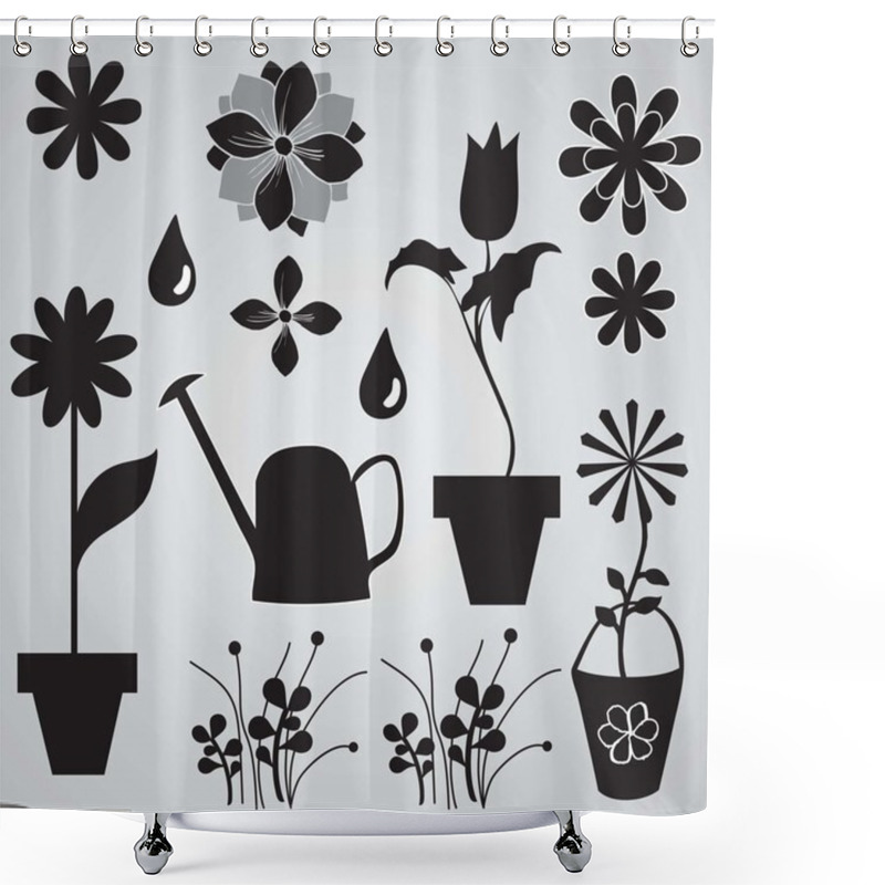 Personality  FLOWERS ICONS Shower Curtains