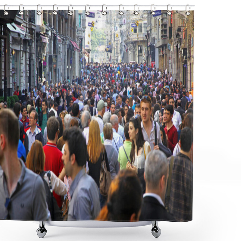 Personality  People Walking On Istiklal Street In Istanbul Shower Curtains