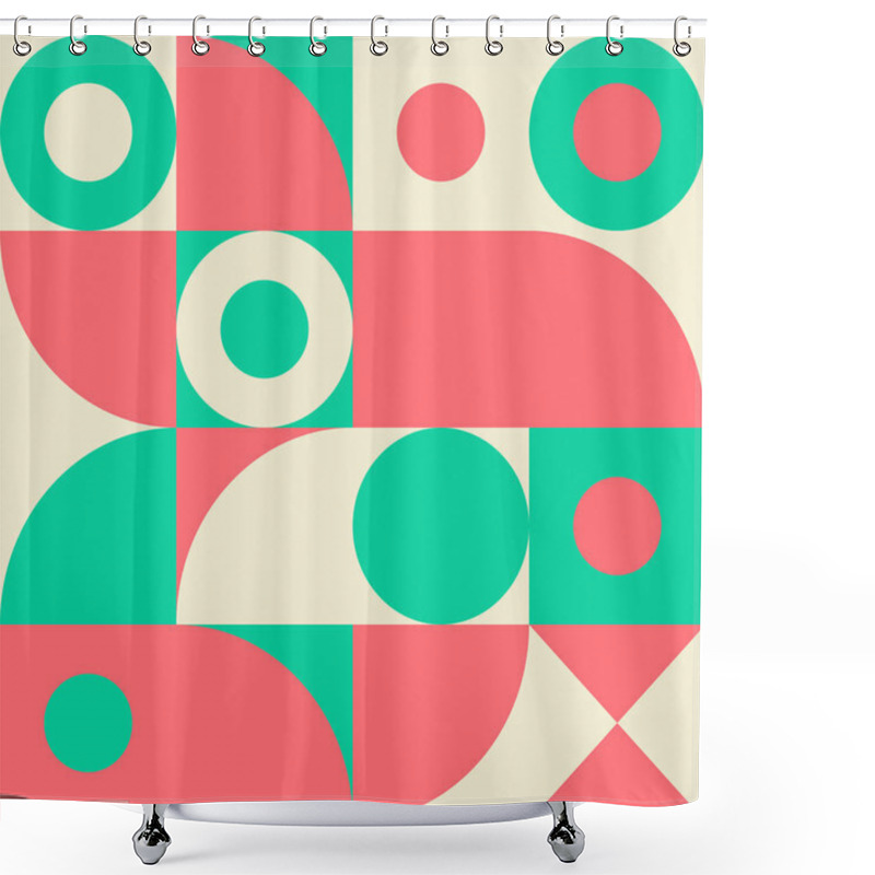 Personality  Minimalist Background Seamless Pattern With Simple Shape Shower Curtains