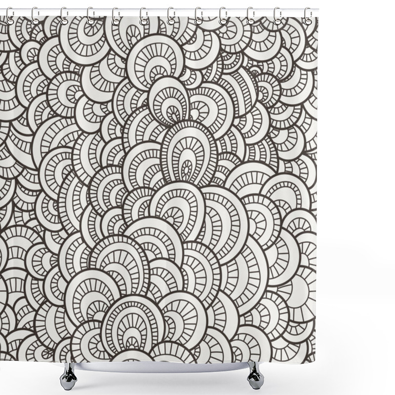 Personality  Seamless Background Of Overlapping Circles Shower Curtains