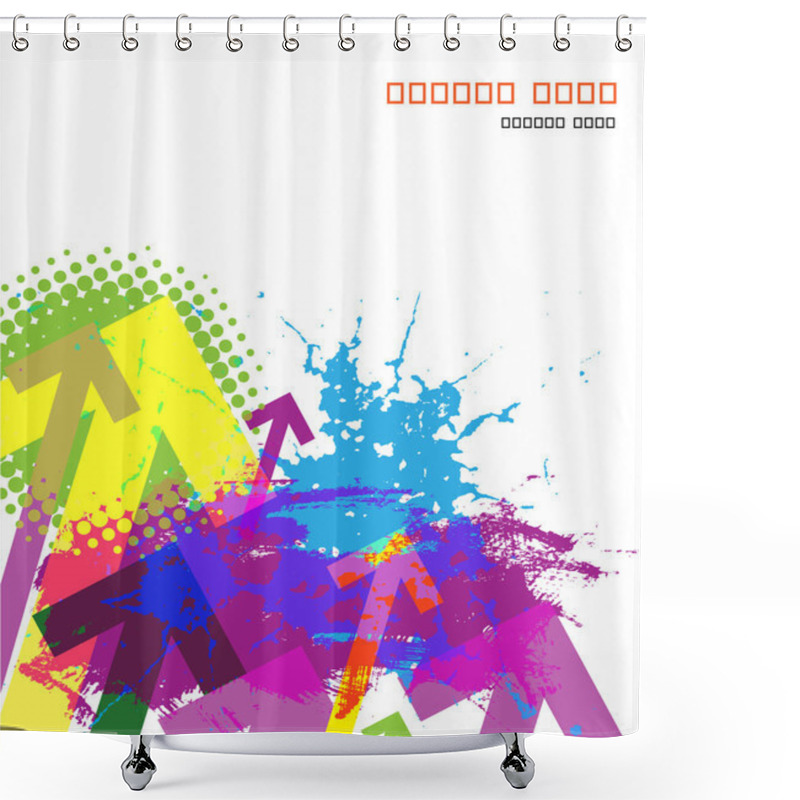 Personality  Contemporary Art Abstract Grunge Background Shower Curtains