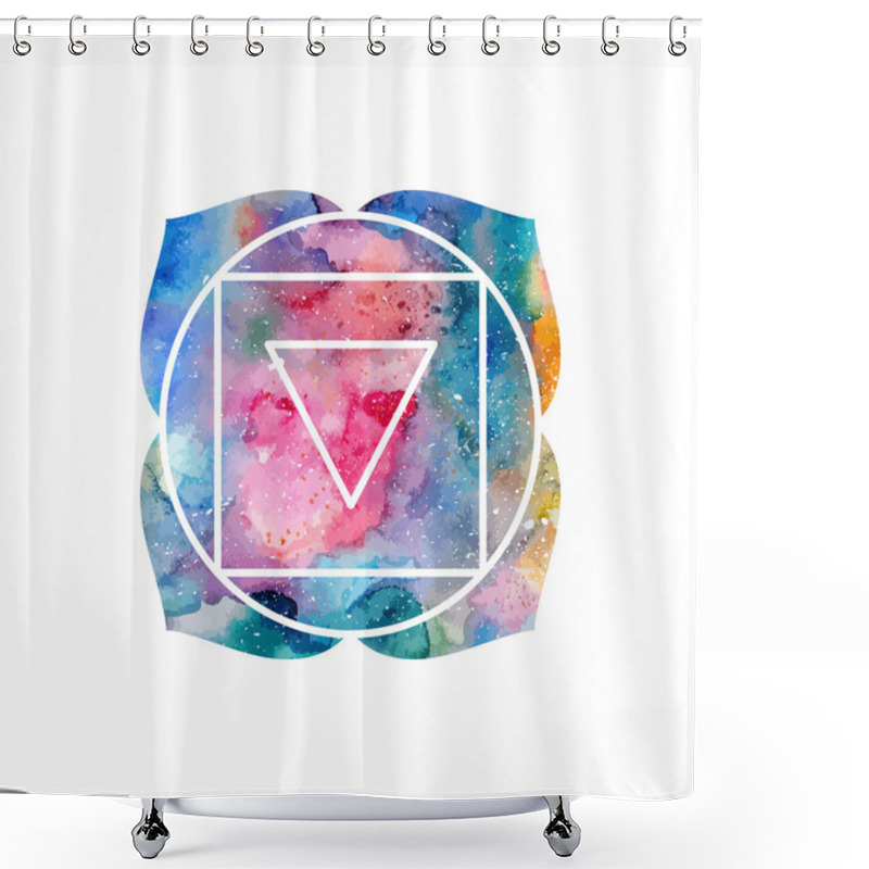 Personality  Chakra Muladhara Vector Shower Curtains