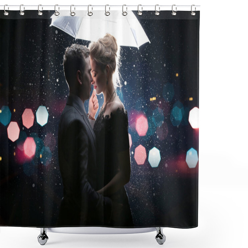 Personality  Beautiful Couple Man With Woman Shower Curtains