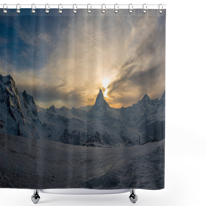 Personality  Scenic View Of Matterhorn, Switzerland Shower Curtains