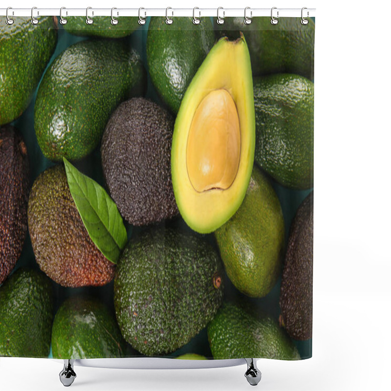 Personality  Ripe Fresh Avocados Upper View Shower Curtains