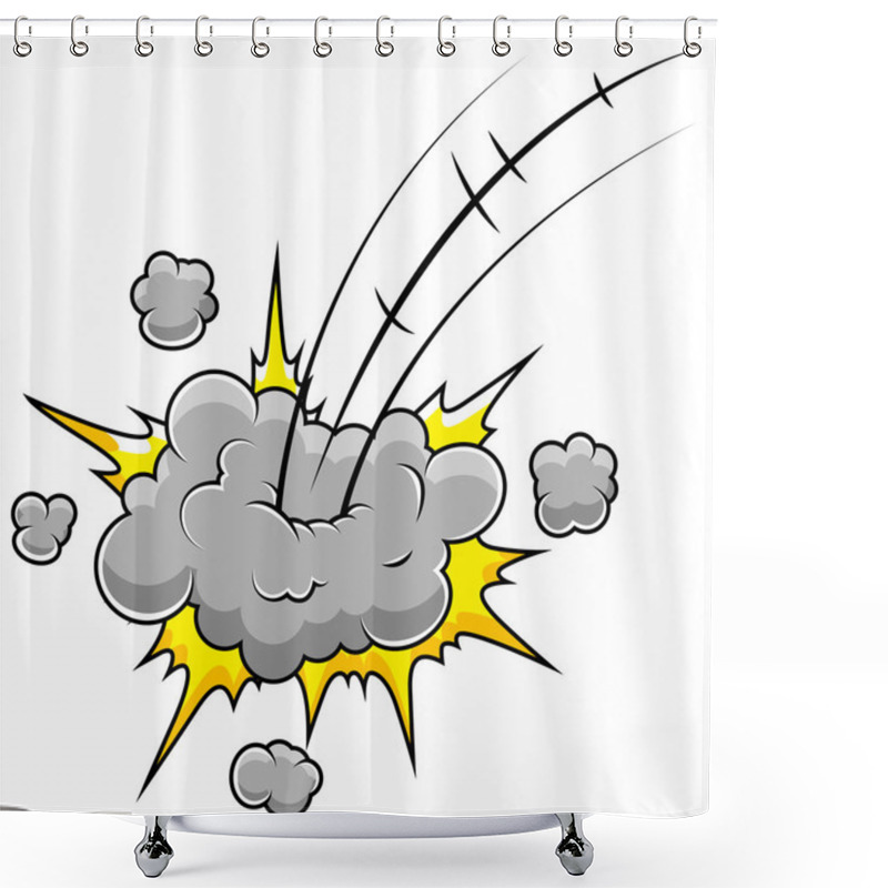 Personality  Funny Comic Blast Vector Shower Curtains