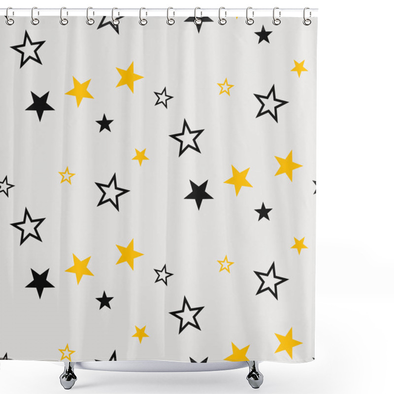 Personality  Stars Seamless Pattern. Vector Illustration Shower Curtains