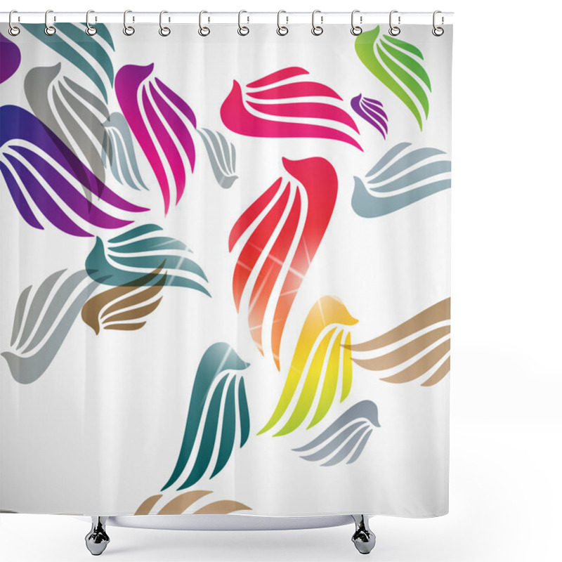 Personality  Abstract Background: Wing Shower Curtains