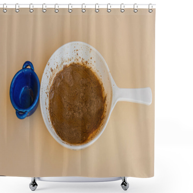 Personality  Pan Of Bagna Cauda With A Small Pan Shower Curtains