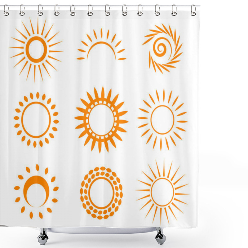 Personality  Symbolic Sun Set Shower Curtains