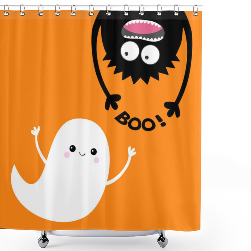 Personality  Halloween Greeting Card Shower Curtains