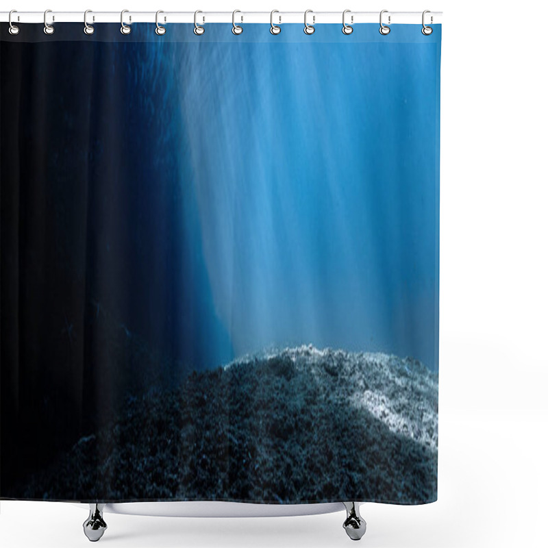 Personality  Underwater Photo - Rays Of Sunlight At The Edge To The Deep Blue Sea. From A Scuba Dive. Shower Curtains