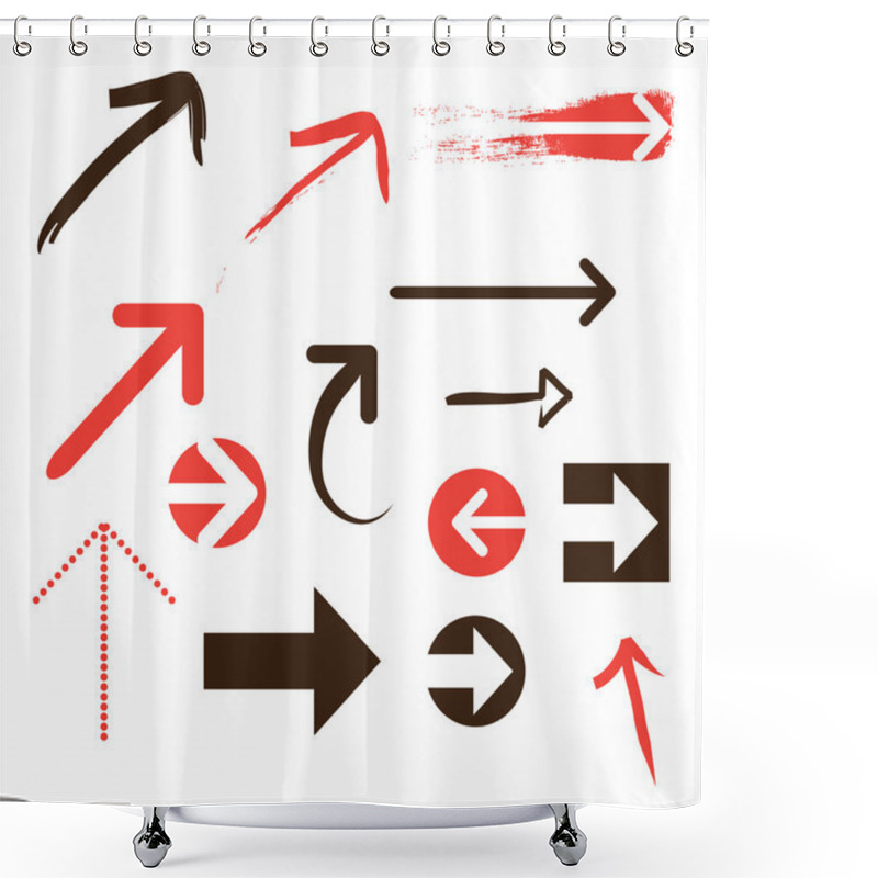 Personality  Set Of Vector Arrows Shower Curtains