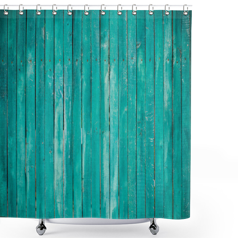 Personality  Green Wooden Planks Shower Curtains