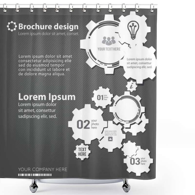 Personality  Technology Background Shower Curtains