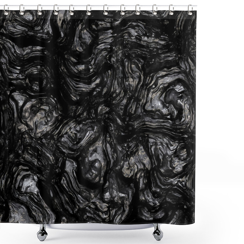 Personality  Seamless Black Obsidian Pattern   Shower Curtains