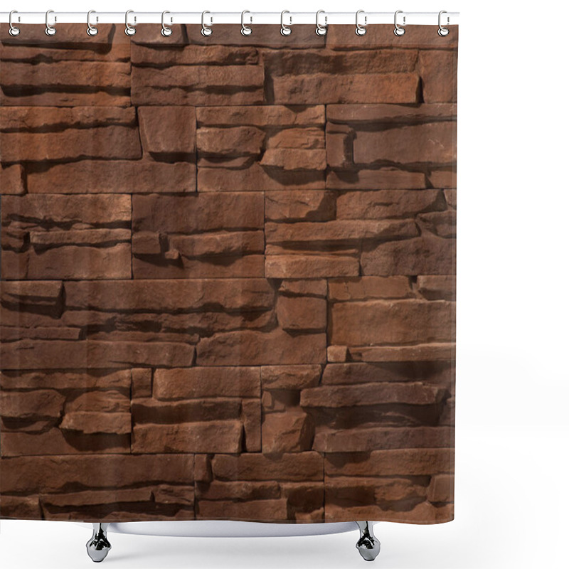 Personality  Stone And Brick Masonry Walls Shower Curtains