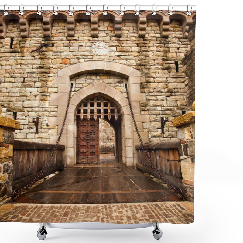 Personality  Drawbridge To Castle Door Shower Curtains