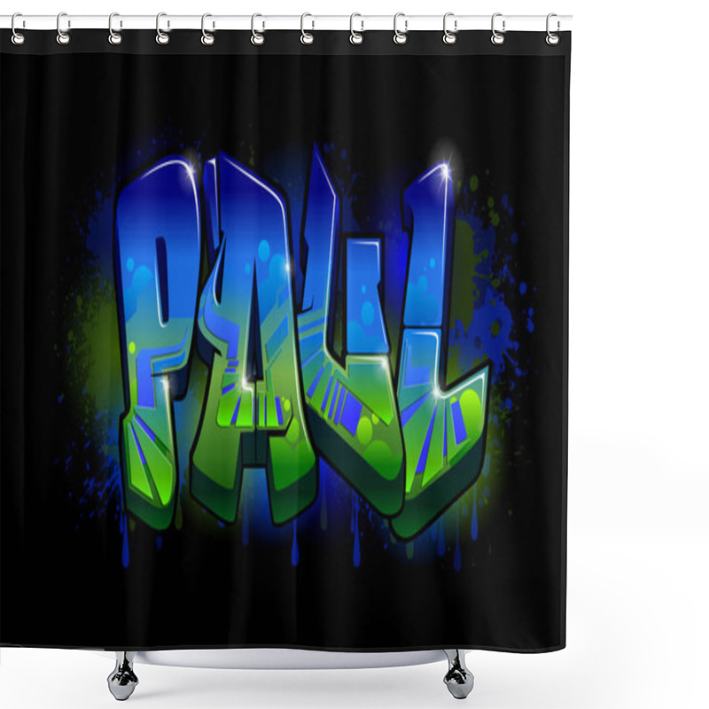 Personality  Graffiti Styled Design For Paul ....This Graffiti Design Is A Vibrant And Eye-catching Piece That Was Created Using Vector Graphics. The Design Features Bold And Dynamic Lettering That Is Set Against Shower Curtains