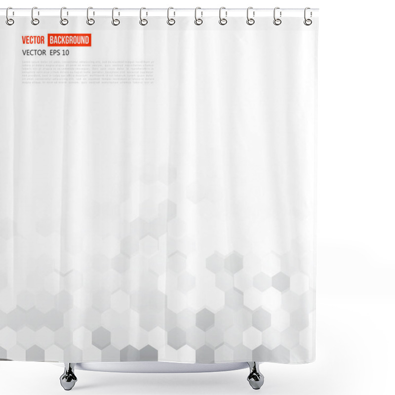 Personality  Vector Abstract 3d Hexagonal.  Shower Curtains