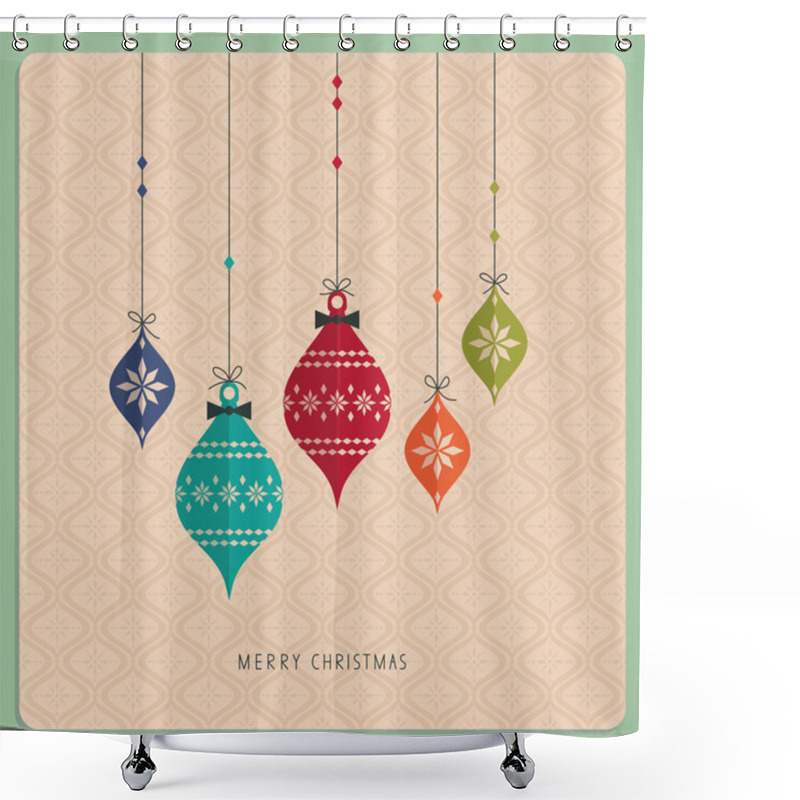 Personality  Christmas Card Design Shower Curtains