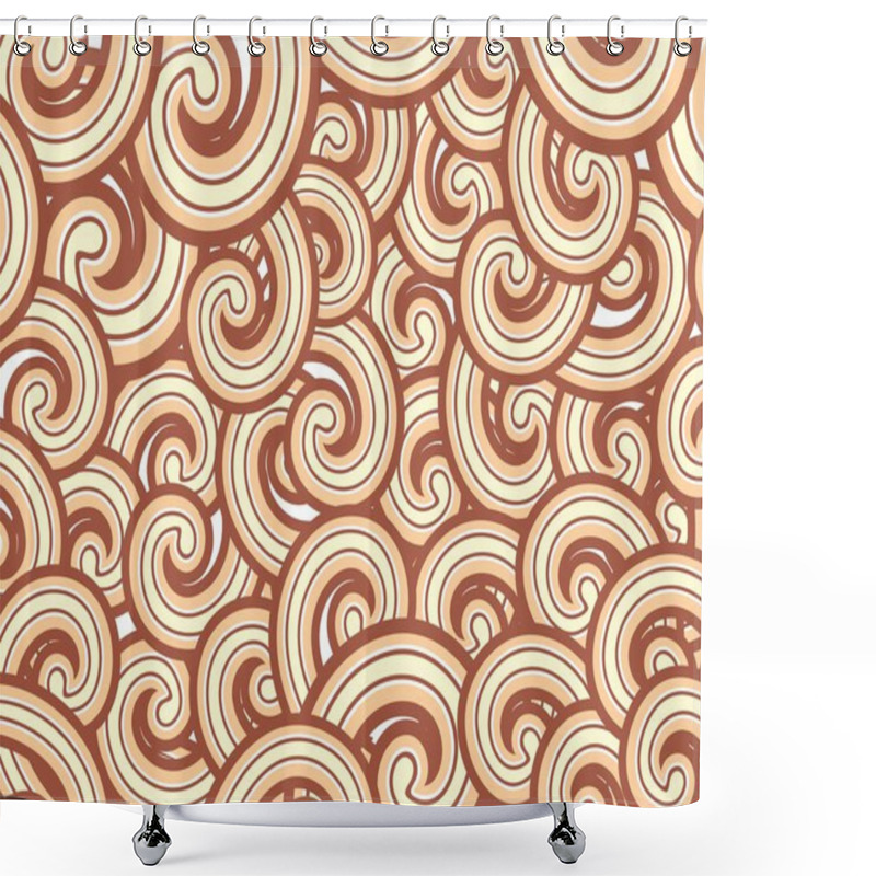 Personality  Spiral Pattern Background Shower Curtains