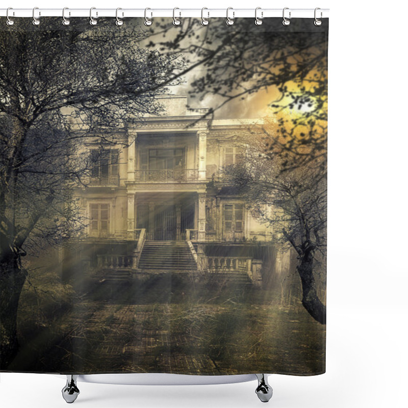 Personality  Scary Haunted House Shower Curtains