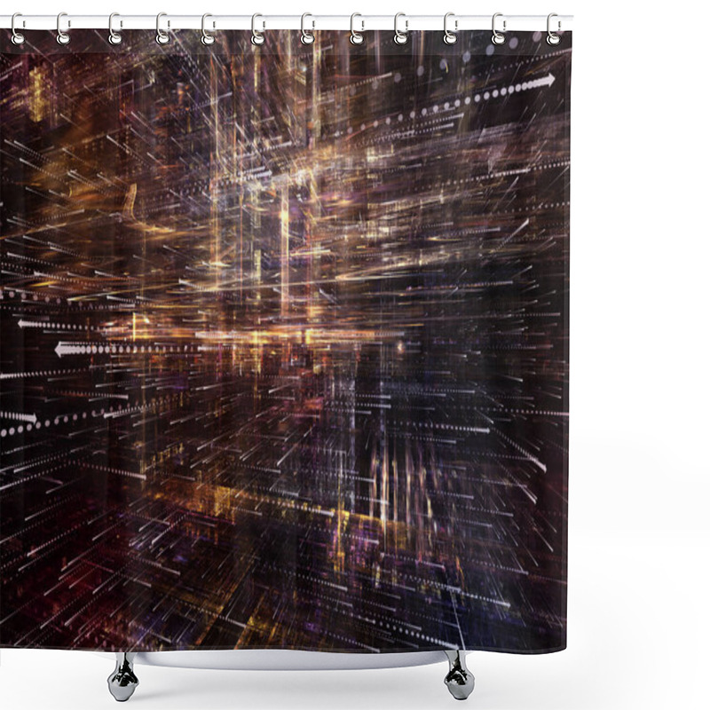 Personality  Unfolding Of Digital World Shower Curtains