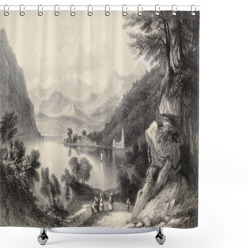 Personality  Lake Lugano Shower Curtains