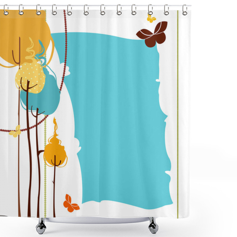 Personality  Retro Greeting Card Shower Curtains