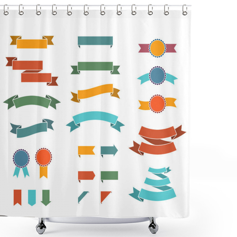 Personality  Ribbons Retro Style Set Shower Curtains