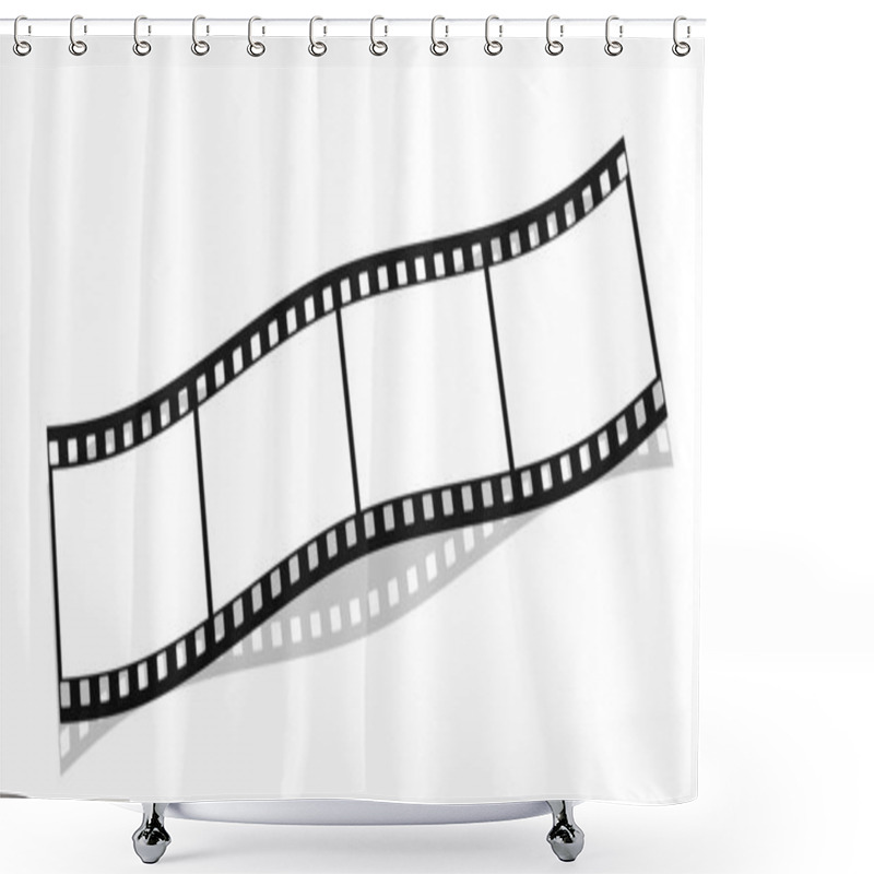 Personality  Filmstrip Against White Background, Illustration Shower Curtains