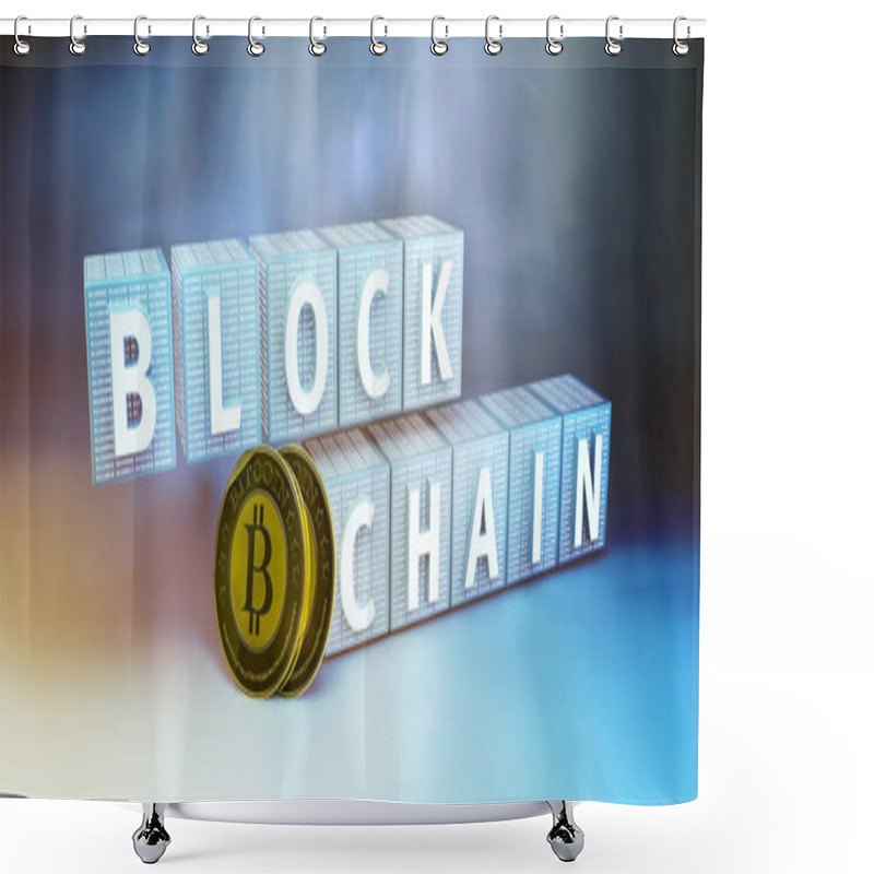 Personality  Blockchain Encryption Concept Shower Curtains