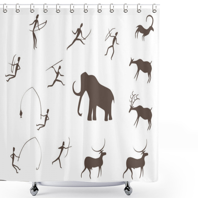 Personality  The Figure Shows The Ancient Drawings Shower Curtains