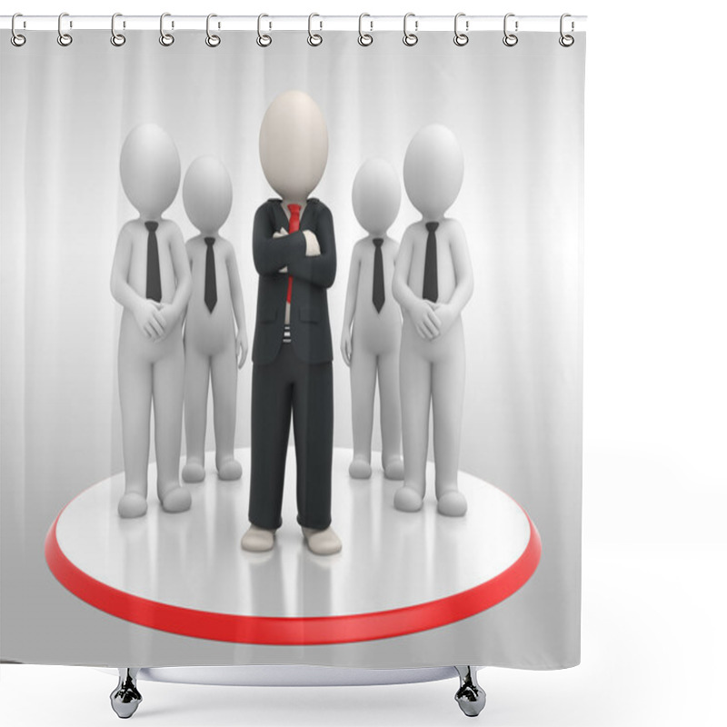 Personality  Business Team With Leader - 3d Shower Curtains