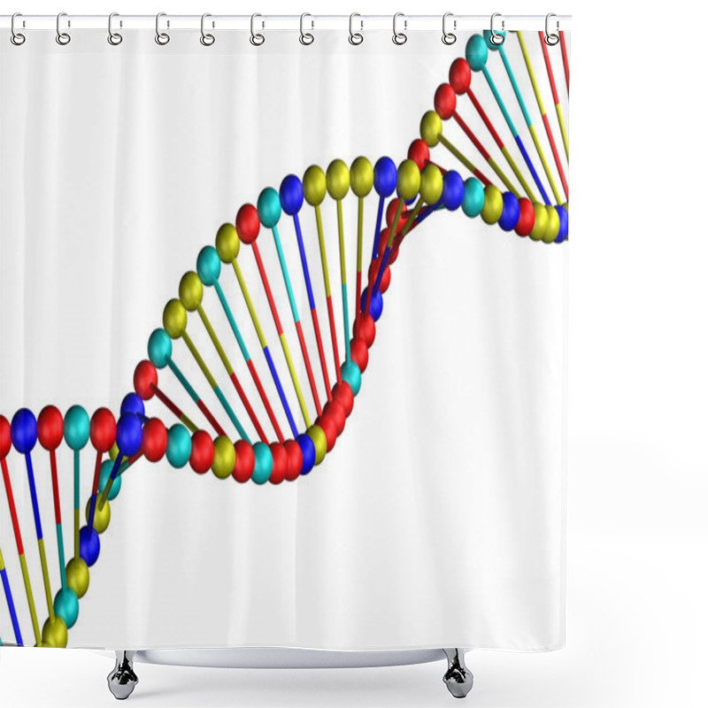 Personality  Concept: DNA, Isolated On White Background. Shower Curtains